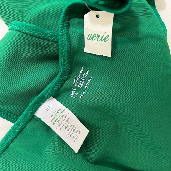 Aerie Emerald Bikini Set. size L bathing suit underwear and size M top - Picture 12 of 14